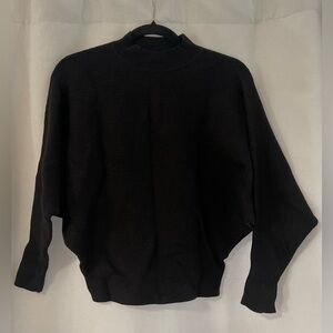 Black ribbed sweater mock neck forever 21